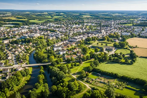 Vue aérienne d'un territoire
