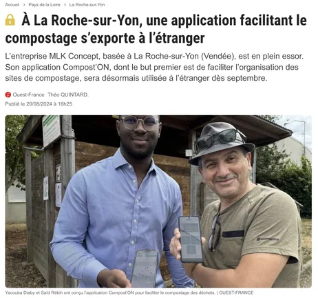 Article Ouest-France sur Compost'ON